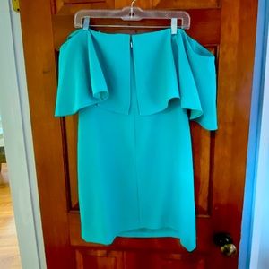 Green Trina Turk Off the Shoulder Dress